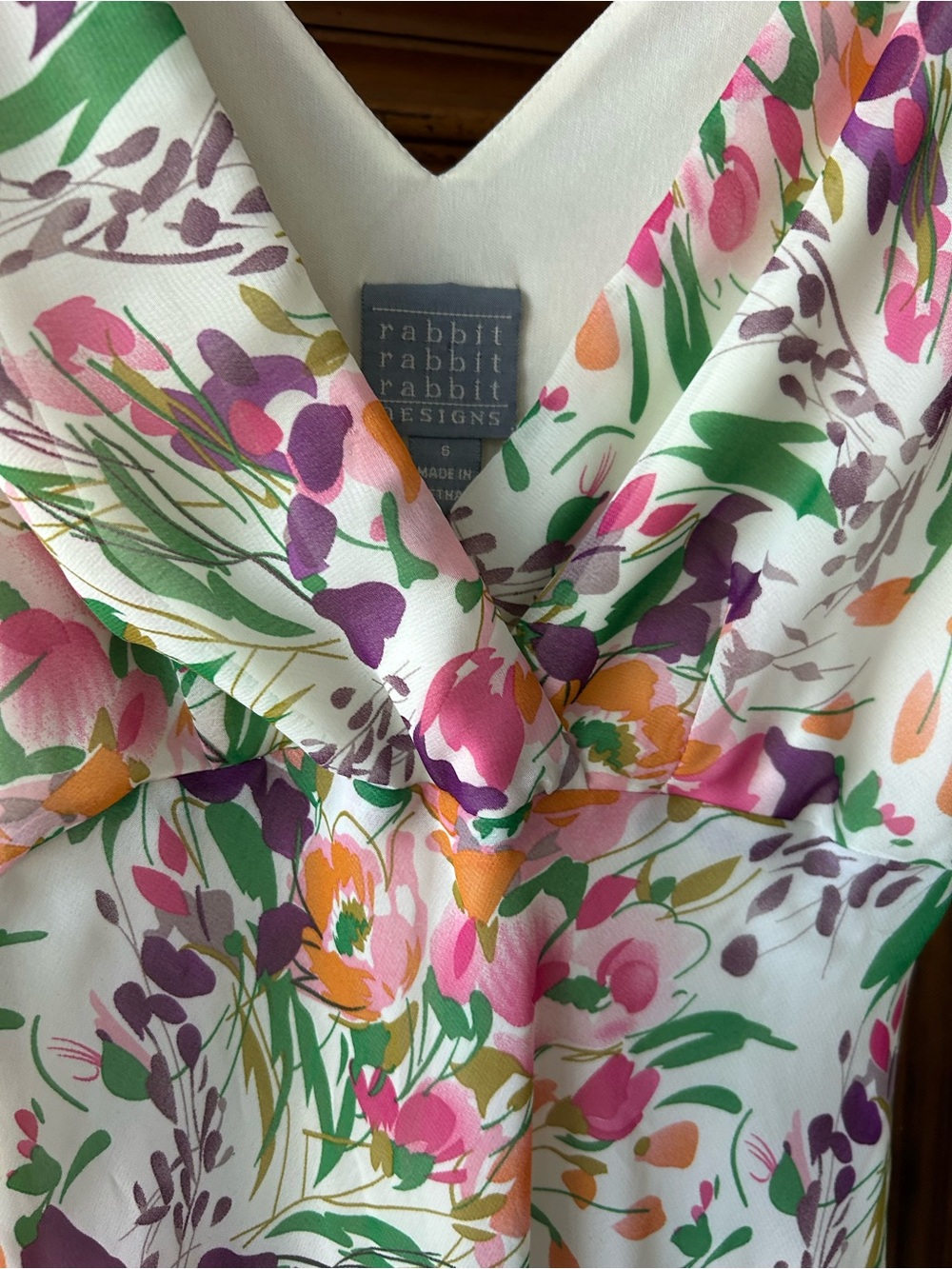 Vintage Rabbit Rabbit Rabbit Designs Floral Fit & Flare Dress – Size 6 - Picture 5 of 9